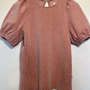 Madewell dusty pink puff sleeve top - SMALL